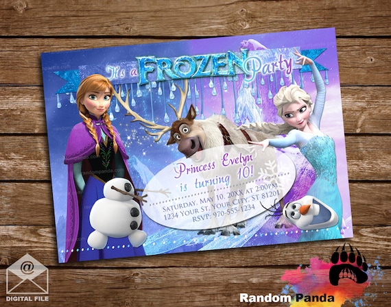 Consegna digitale, Invito compleanno Frozen, Festa Elsa, Invito