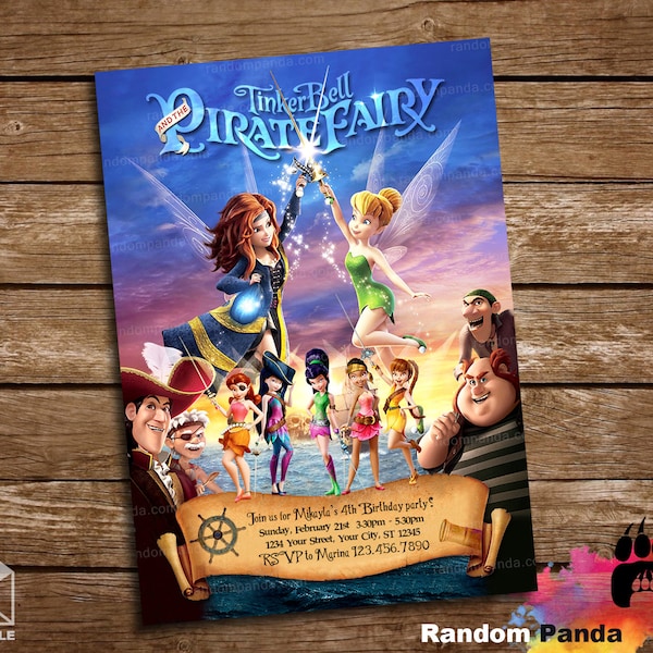 Pirate Fairy Invite - Etsy