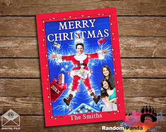 Digital Delivery  Funny Christmas Vacation Holiday Card, Family Portrait