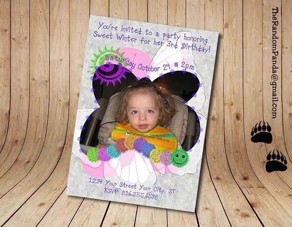 Digital Delivery, Personalize Butterfly Invitation, Butterfly Baby Announcement, Caterpillar Invite Il_570xn