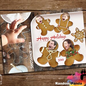 Digital Delivery Funny Christmas Card, Gingerbread Cookie Scare Holiday Card Baby Hand