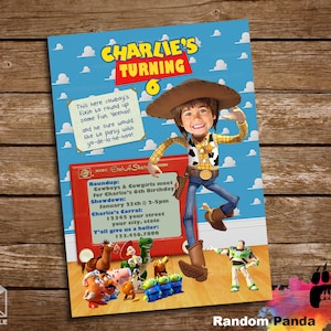 Digital Delivery, Funny Cowboy Woody Invitation, Toy Story Woody&#39;s Roundup Party Invite