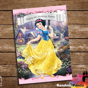 DIGITAL FILE, Personalize Snow White Bday Poster, Snow White Birthday Party Backdrop Banner