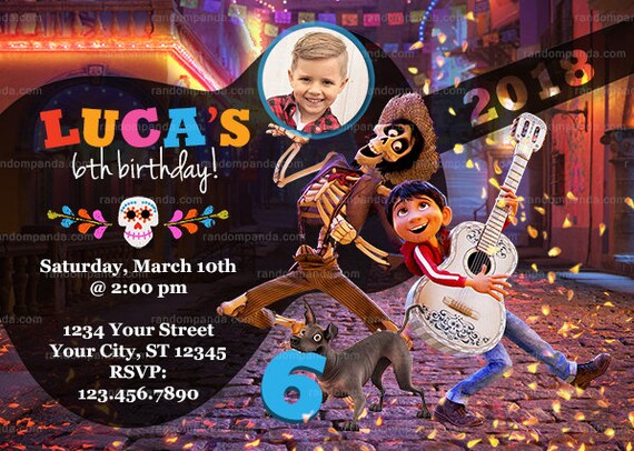 Personalize Coco Invitation, Miguel and Hector Party, Coco Birthday Invite Il_570xn
