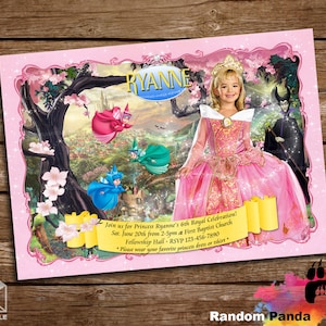 Digital Delivery, Sleeping Beauty Invitation, Princess Aurora Costume Party Invite