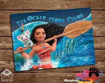 DIGITALE DATEI, Moana Party Poster, Moana und Schwein Geburtstag Hintergrund