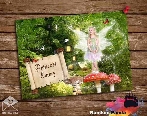 Digital Delivery, Fairy Poster, Fairy Princess Party Backdrop Il_570xn