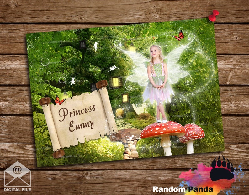 Fairy Poster Fairy Princess Party Backdrop Digital Delivery