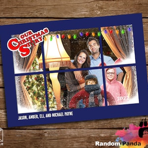 Digital Delivery  Funny Christmas Card, A Christmas Story Leg Lamp in Window Holiday Card