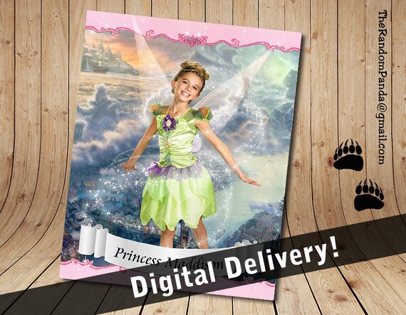 Personalize Kids Poster, BE Tinkerbell Poster, Fairy Party Wall Art Il_570xn