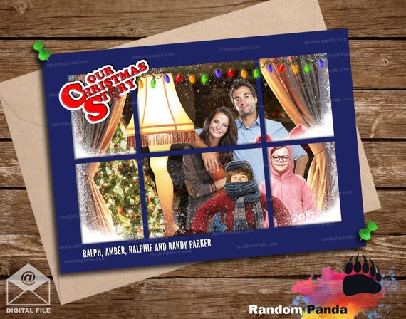 Digital Delivery Funny Christmas Card, A Christmas Story Leg Lamp in Window Holiday Card Il_570xn