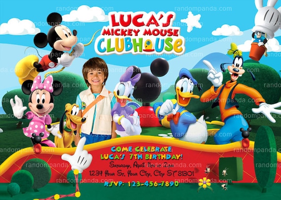 Digital Delivery, Personalize Mickey Mouse Invitation, Mickey Mouse Clubhouse Party Invite Il_570xn