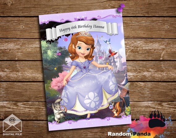 Digital Delivery, Princess Sofia Poster, Sofia The First Party Backdrop Il_570xn