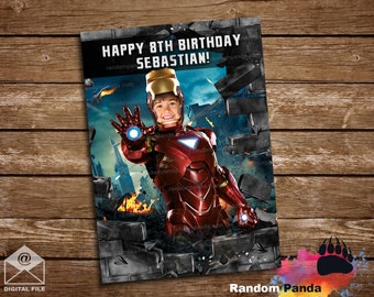 ARCHIVO DIGITAL, divertido ser cartel de retrato de Iron Man, cartel de fiesta de Iron Man