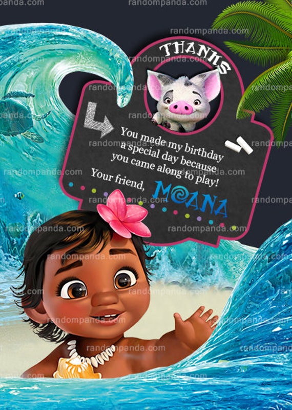 Digital Delivery Baby Moana Thank You Card Moana Baby Birthday Thanks Note By Random Panda Catch My Party Digital Delivery Baby Moana Thank You Card Moana Baby Birthday Thanks Note By Random Panda Catch My Party