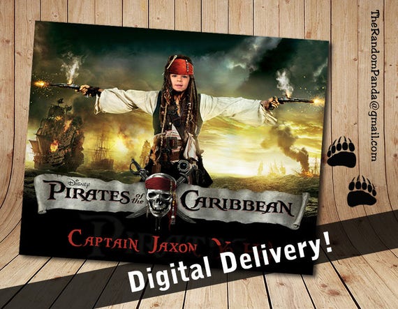 Personalize Kids Poster, BE Jack Sparrow Poster, Pirates of the Caribbean Funny Wall Art Il_570xn