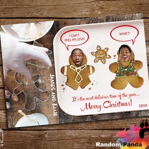 Digital Delivery Funny Christmas Card, Gingerbread Cookies Can't Feel My Legs Couples Holiday Card
