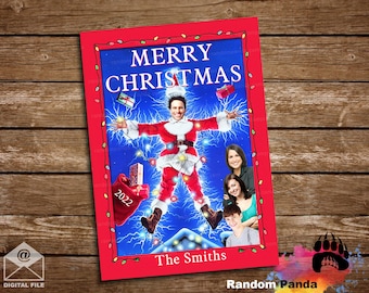 Digital Delivery  Funny Christmas Vacation Holiday Card, Family Portrait