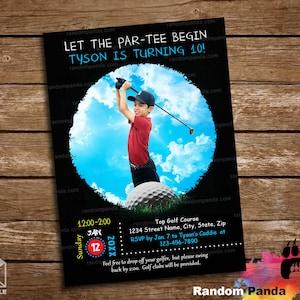 Digital Delivery, Personalize Golf Invitation, Sports Retirement Party, Tee Birthday Invite