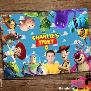 DIGITAL FILE, Funny Buzz Lightyear Portrait Poster, Toy Story Woody Birthday Banner Backdrop