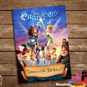 DIGITALE DATEI, Tinkerbell Poster, Tinkerbell and the Pirate Fairy Party Backdrop