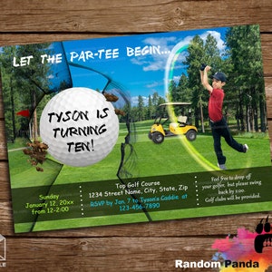 Digital Delivery, Personalize Golf Invitation, Retirement Party, Sports Tee Birthday Invite