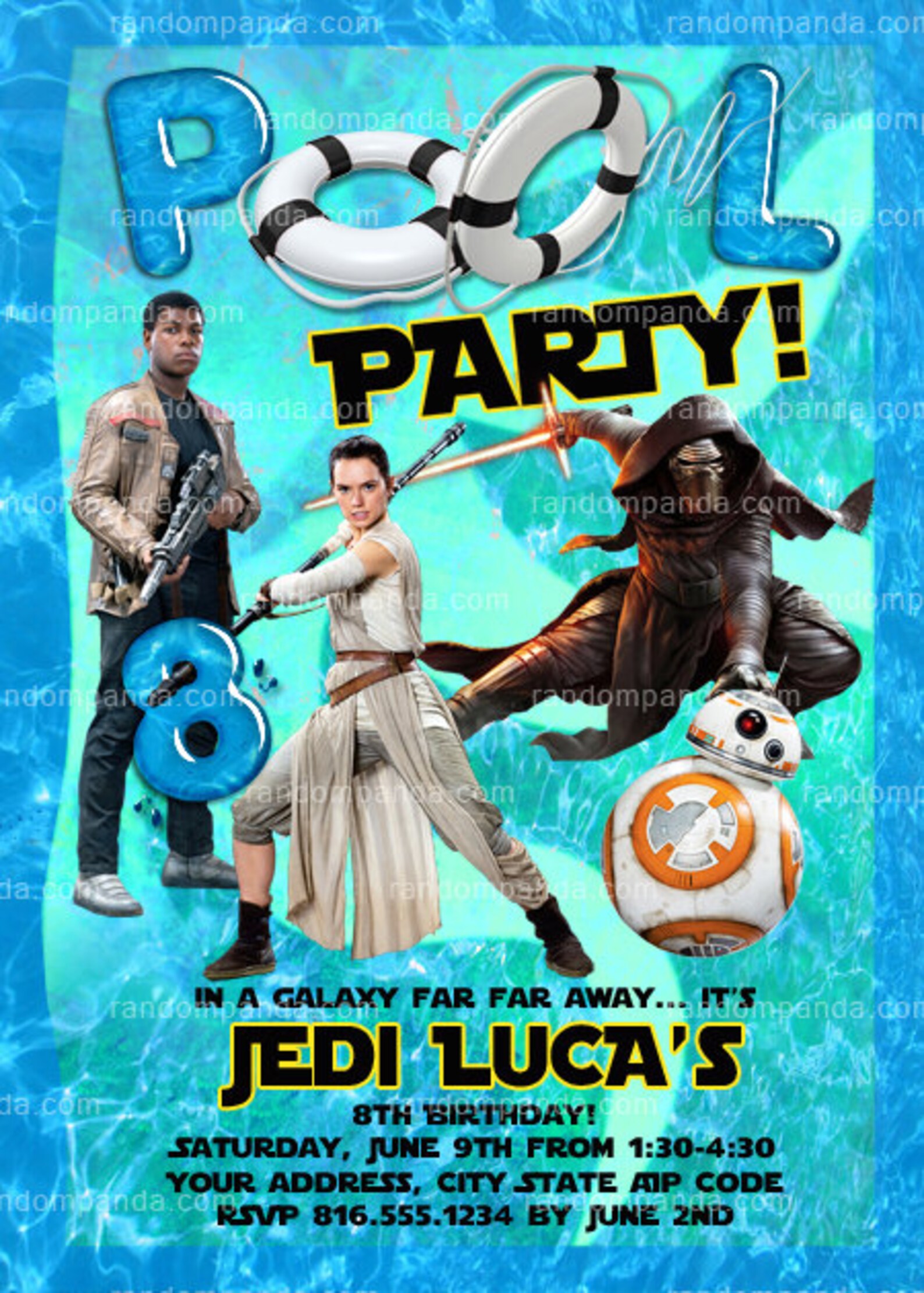 star-wars-pool-party-invitation-star-wars-beach-party-invite-etsy