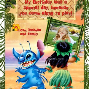 Livraison Numerique Lilo Et Stitch Merci Carte Lilo Et Etsy