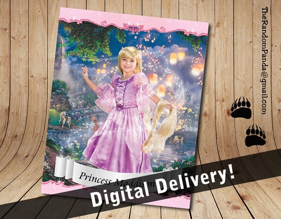 Personalize Kids Poster, BE Rapunzel Poster, Tangled Party Wall Art Il_570xn