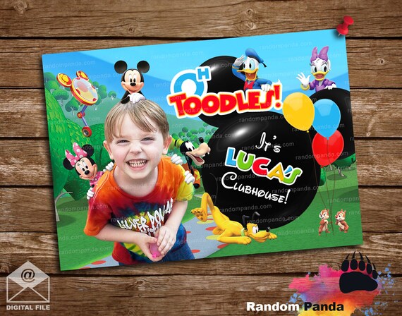 Digital Delivery, Funny Mickey Mouse Poster, Minnie Mouse Party Backdrop Il_570xn