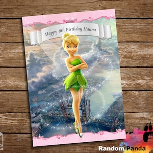 ARCHIVO DIGITAL, cartel de fiesta de Tinkerbell, cartel de cumpleaños de hadas de Tink