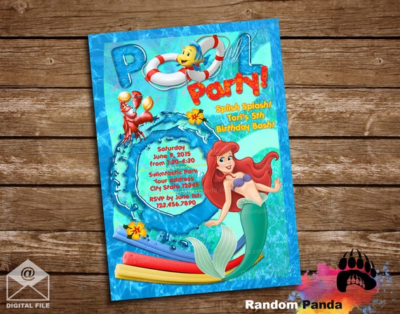 Digital Delivery Little Mermaid Invitation Little Mermaid Etsy 日本