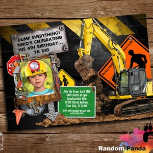 Digital Delivery, Construction invitation, Add Hard Hat Builder Invite, Digger Party