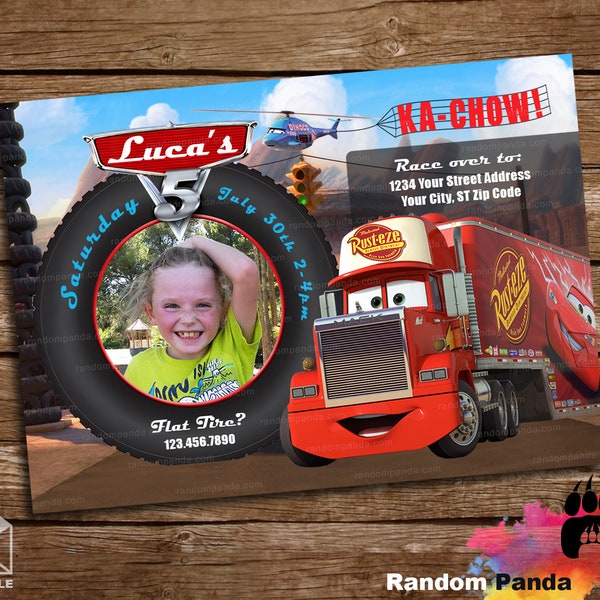 DIGITALE DATEI, personalisieren Autos Einladung, Mack Party, Mack Truck Bday Invite