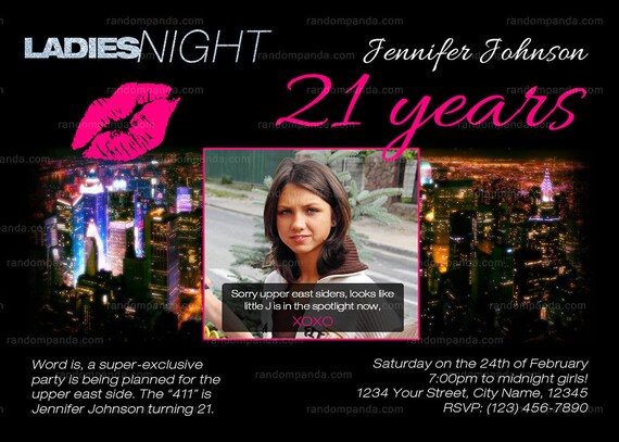 Ladies Night Out Invitation, Bar Dance Club Party, Graduation Invite Il_570xn