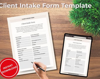 Client Intake Form Template | Editable Client Onboarding Form for Service Businesses | Canva