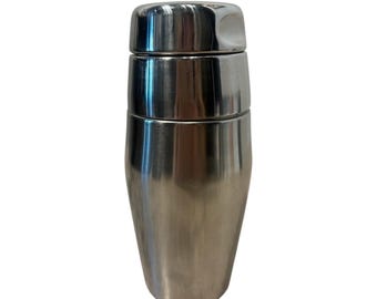 Sambonet Edelstahl Cocktail Shaker Italienische Modernist Barware Mid Century Design