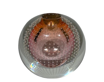 Vaso Royal Leerdam Crystal Spijkerbol, Andries Copier, anni '60 – Vaso a sfera in vetro a bolle