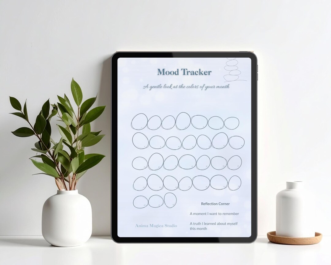 Mood Tracker – Gentle Feminine Printable Template | Minimalist Mood Log ...