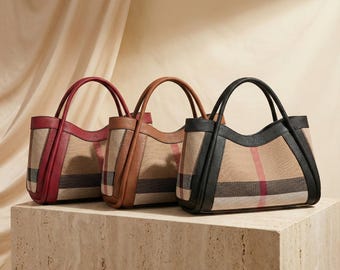 Leather Handbag for Women, Large Capacity Luxury Tote