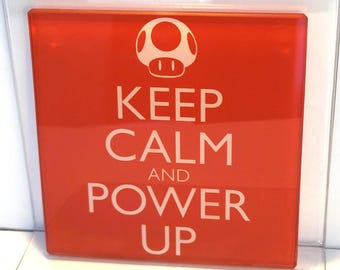 Keep Calm &... Video Game Themed Glass Coasters