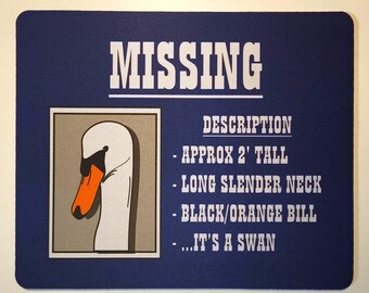 Hot Fuzz Swan Mouse Mat