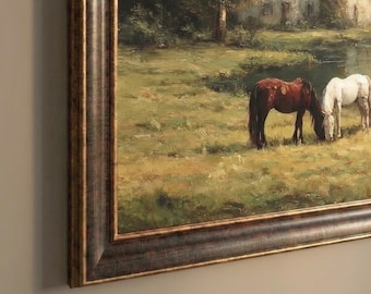 Handgefertigter dunkelbrauner vergoldeter Fernsehrahmen für Samsung TV 2021–2025, kompatibel mit TCL, Walnussgold vergoldeter Fernsehrahmen, Fernsehrahmen