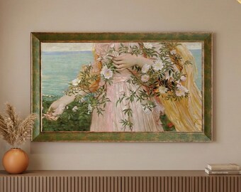 Cornice TV personalizzata LISBONA, cornice TV fatta a mano, cornice per TV Samsung 2021-2025, cornice decorativa, cornice TV Samsung