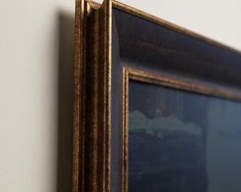 TV Frame for Your Samsung Frame Tv, Handmade Modern & Rustic Tv Frame, Custom Tv Frame for TCL NXTFrame, Decorative Bezel, Brown Gold Frame
