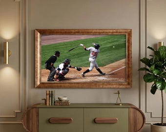 Cornice porta TV LISBON Gold realizzata a mano – Compatibile con Samsung The Frame, Hisense Canvas TV, TCL (2021–2025, LS03A, LS03B, LS03C, LS03D, LS03FA)