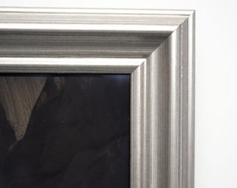 Cornice TV Samsung Frame, cornice TV grigio argento, 43, 50, 55, 65, 75, 85 pollici, 2025 e 2025 Pro, cornice TV argento, cornici TV, fatte a mano, cornice per cornice TV