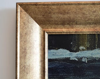 Cornice porta TV LISBON Gold realizzata a mano – Compatibile con Samsung The Frame, Hisense Canvas TV, TCL (2021–2025, LS03A, LS03B, LS03C, LS03D, LS03FA)