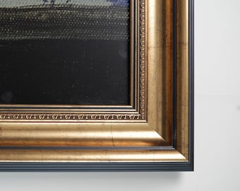 Cornice porta TV color oro antico realizzata a mano – Compatibile con Samsung The Frame, Hisense Canvas TV, TCL (2021–2025, LS03A, LS03B, LS03C, LS03D, LS03FA)