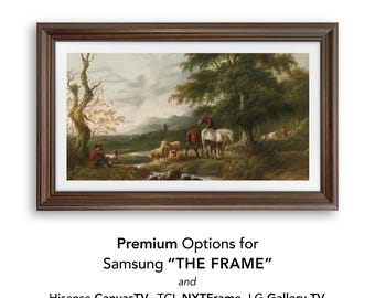 Cornice TV KYOTO realizzata a mano con sfumature dorate scintillanti, cornice per TV Samsung 2021-2025, cornice per TV The Frame, compatibile con TV Hisense Canvas